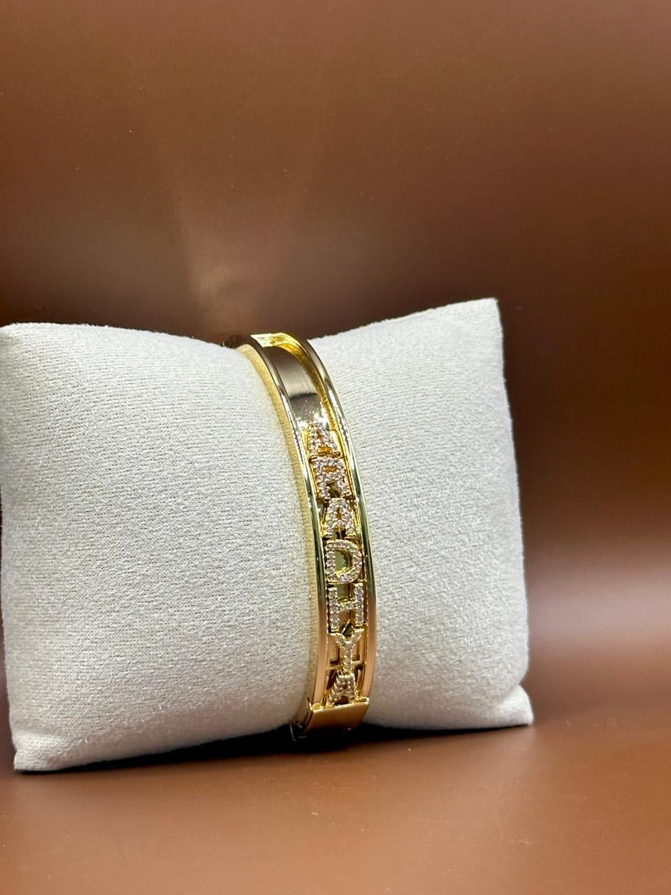 18K Gold Plated Personalised Bangle