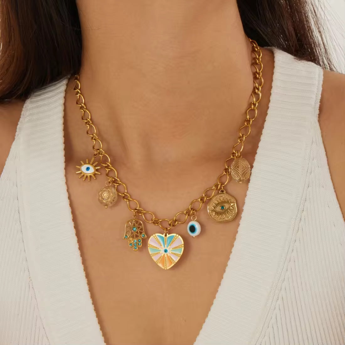 Evil Eye Charm Necklace