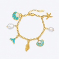 Ocean Pearl Charm Bracelet