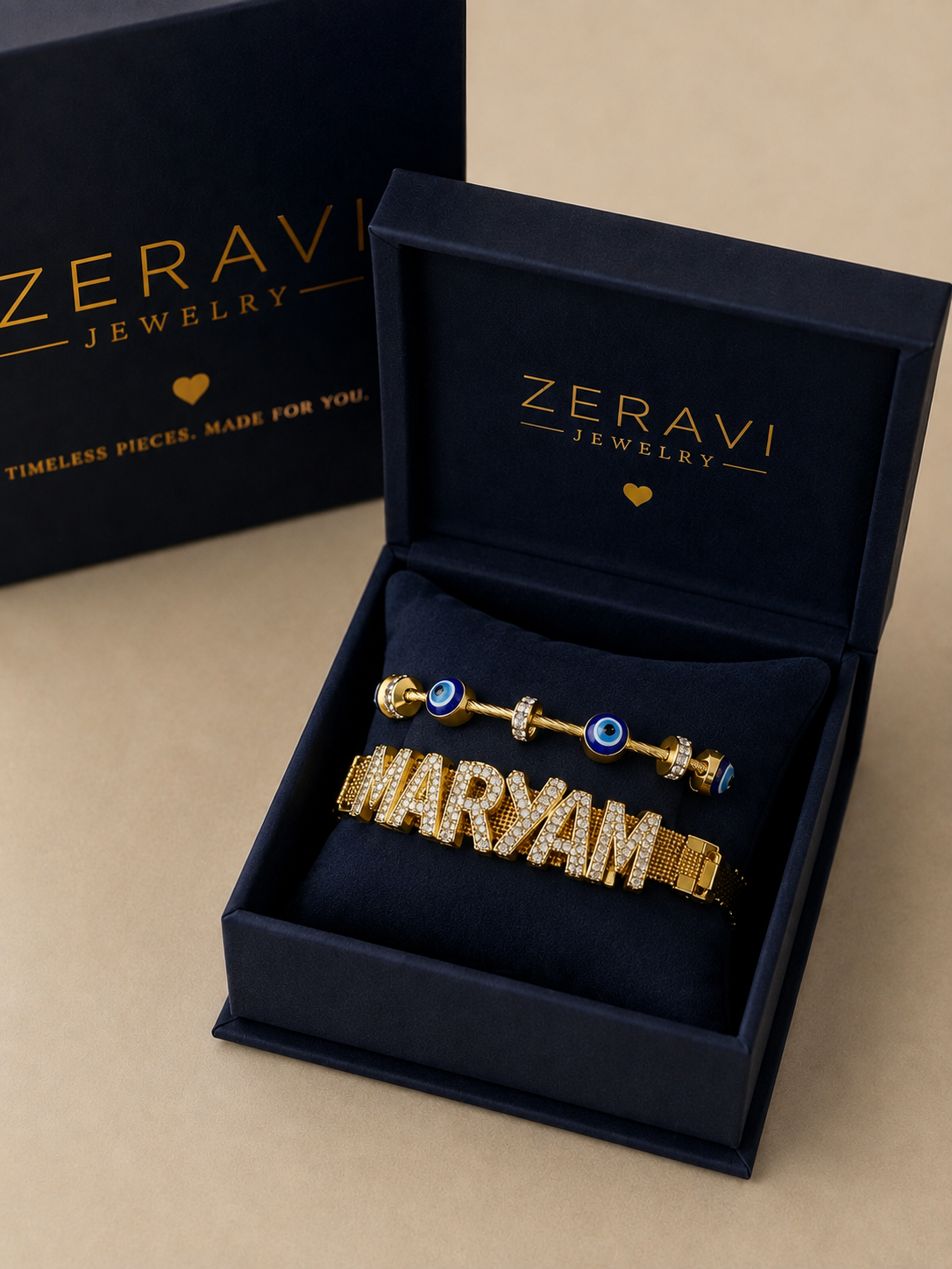 18K Gold Plated Namelet Stack