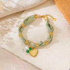 Olive Glow Charm Bracelet