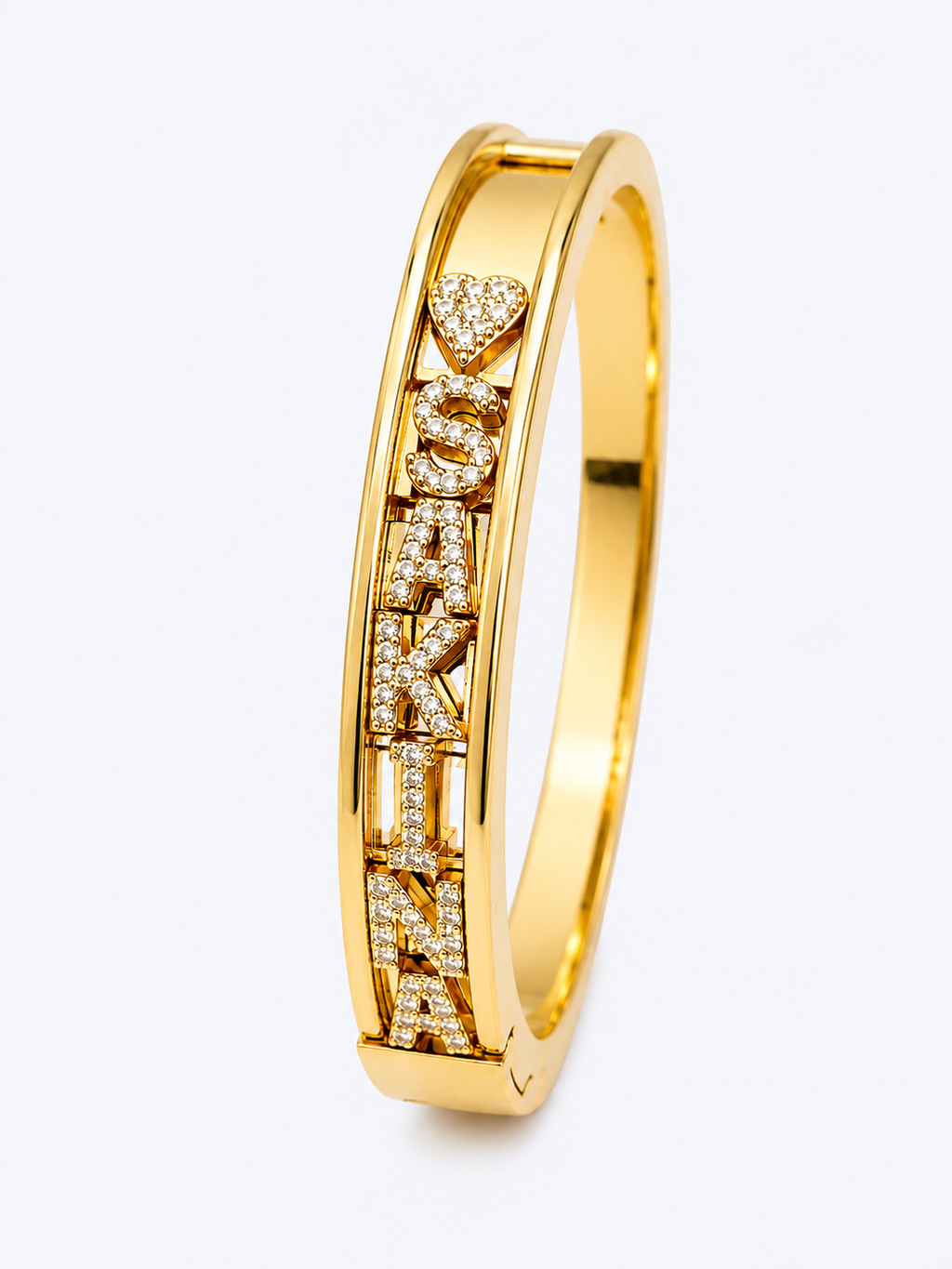 18K Gold Plated Personalised Bangle