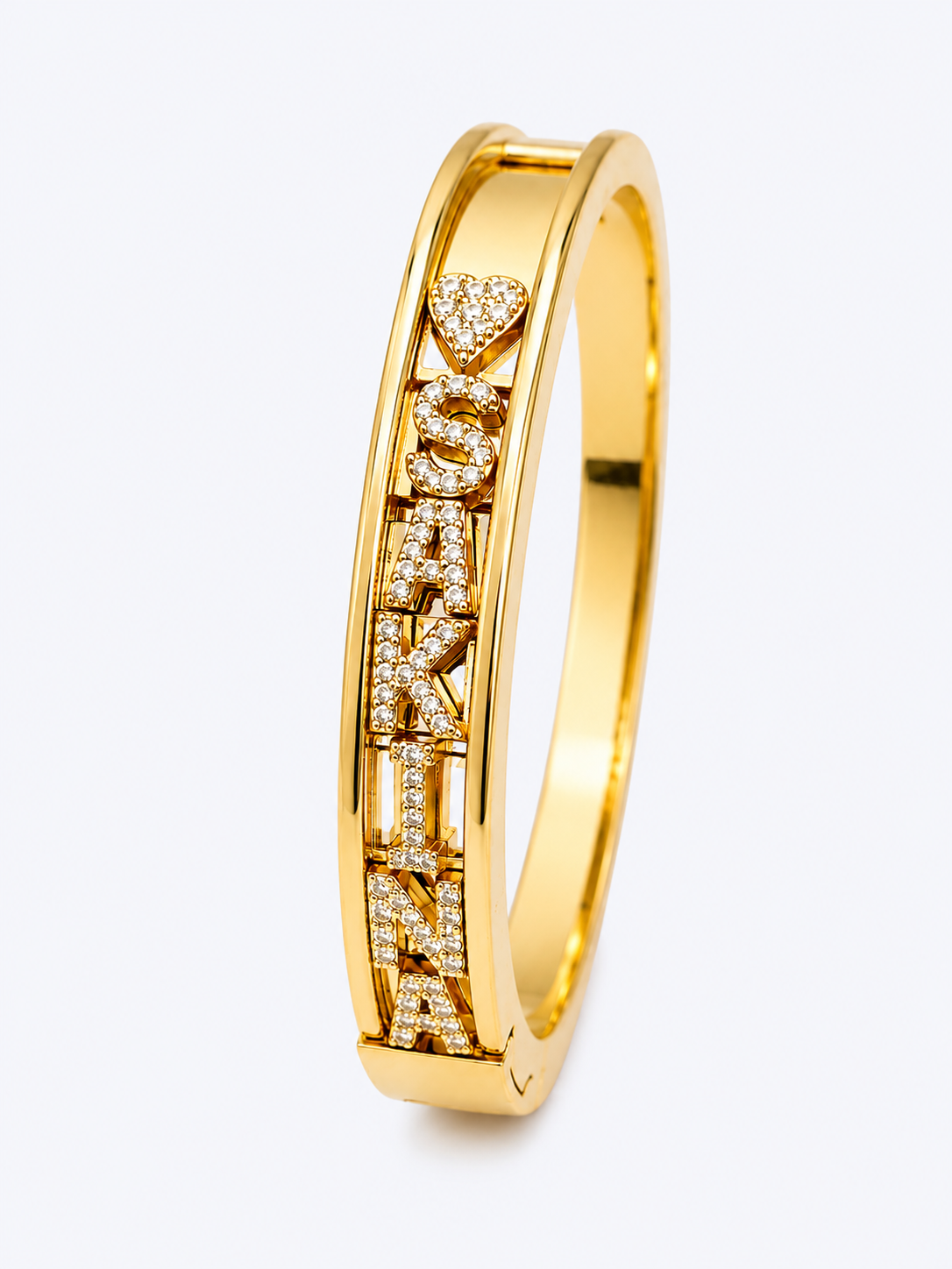 18K Gold Plated Personalised Bangle